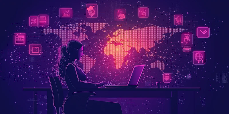 A bilingual virtual assistant mastering English communication tools to work with U.S. clients remotely.