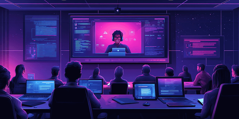 Virtual assistants participating in an online training session