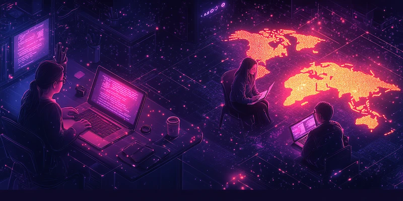 Latin American professionals working remotely