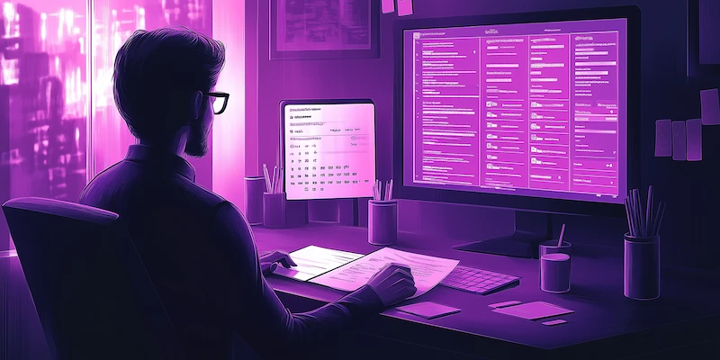 Virtual Assistant managing client communication and daily workflows through an organized remote work system.
