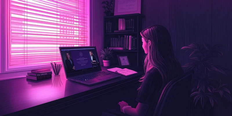 Experienced Legal Virtual Assistant confidently leading a discussion with a U.S. legal team.