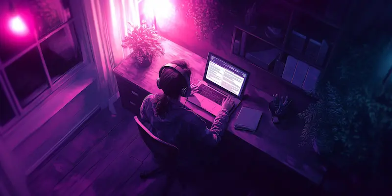Virtual Legal Assistant working securely from a private home office while protecting confidential client information and following cybersecurity best practices.