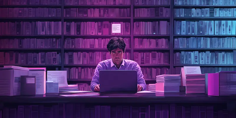 Corporate legal professional working in a traditional office while considering a transition to a Legal Virtual Assistant career.