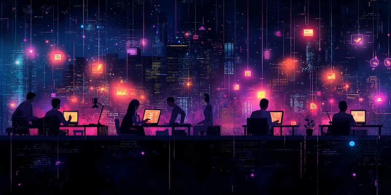 Specialized virtual assistants working remotely in marketing, real estate, finance, and AI support roles.