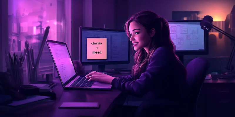 Virtual assistant sharing a relaxed, trust-based conversation with a long-term U.S. client during a video call.